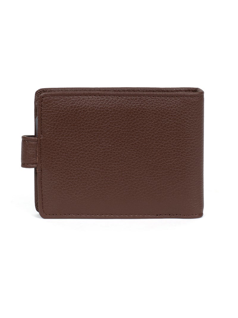 Portecartes  1 volet  Cuir CONFORT Marron chocolat - Kiabi