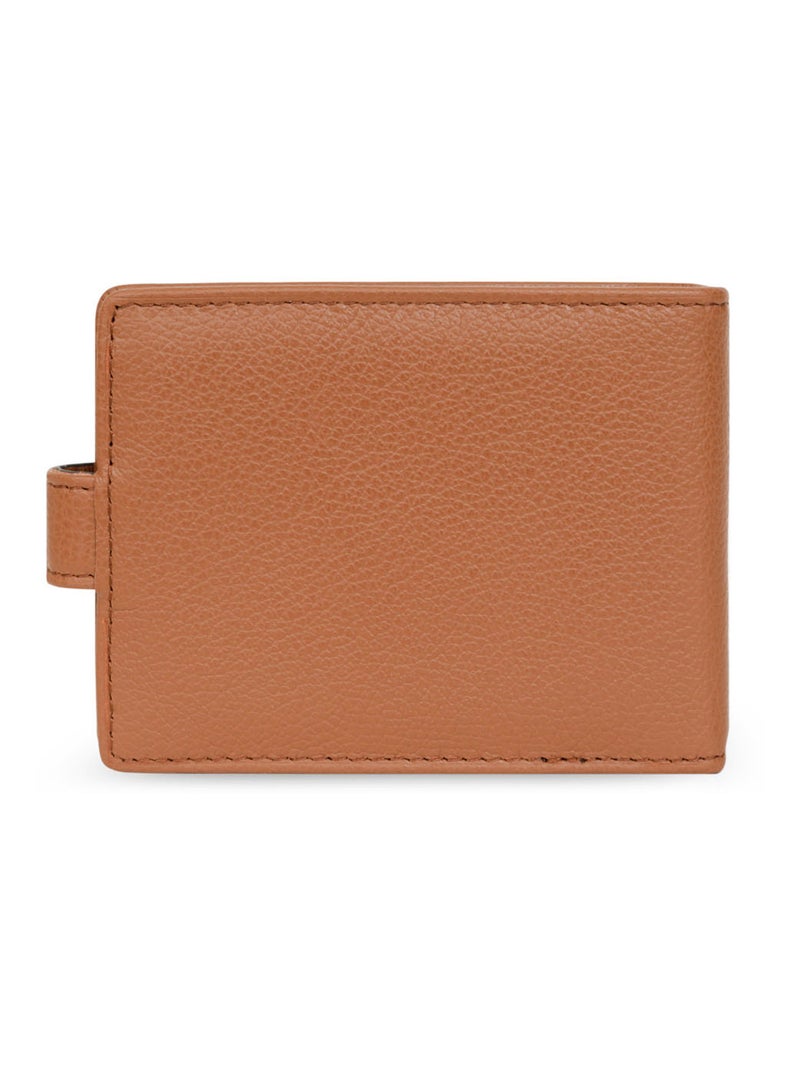 Portecartes  1 volet  Cuir CONFORT Marron clair - Kiabi