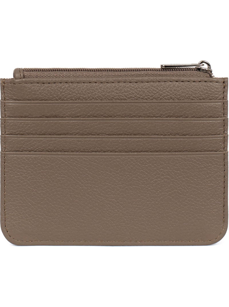 Portecartes  1 volet  Cuir CONFORT Marron glacé - Kiabi
