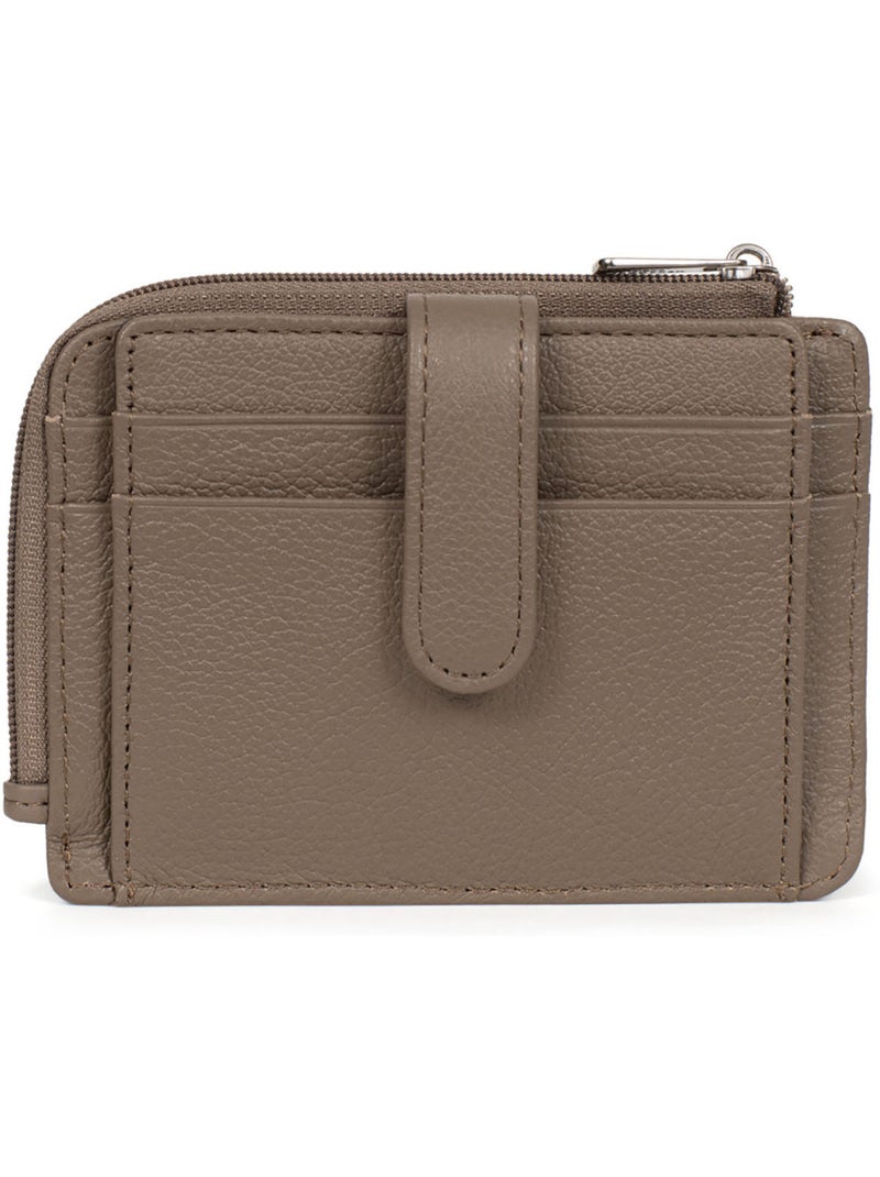 Portecartes  1 volet  Cuir CONFORT Marron glacé - Kiabi