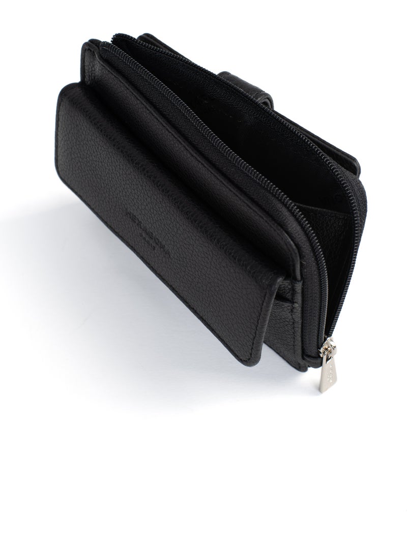 Portecartes  1 volet  Cuir CONFORT Noir - Kiabi