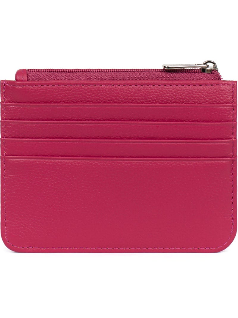 Portecartes  1 volet  Cuir CONFORT Rose fushia - Kiabi
