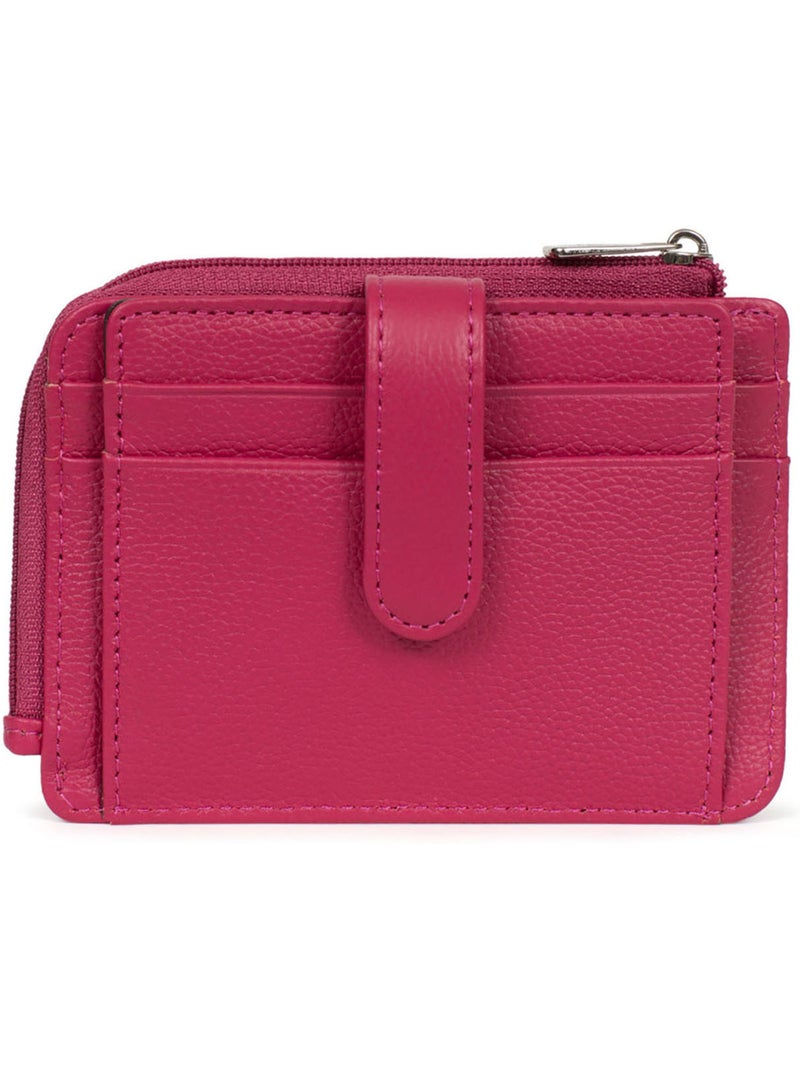 Portecartes  1 volet  Cuir CONFORT Rose fushia - Kiabi