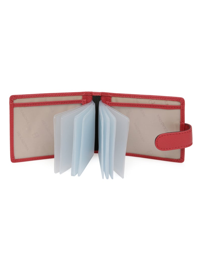 Portecartes  1 volet  Cuir CONFORT Rouge foncé - Kiabi