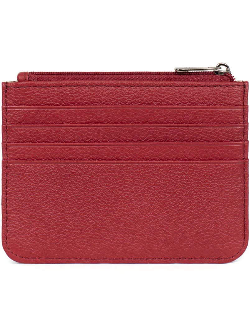 Portecartes  1 volet  Cuir CONFORT Rouge foncé - Kiabi