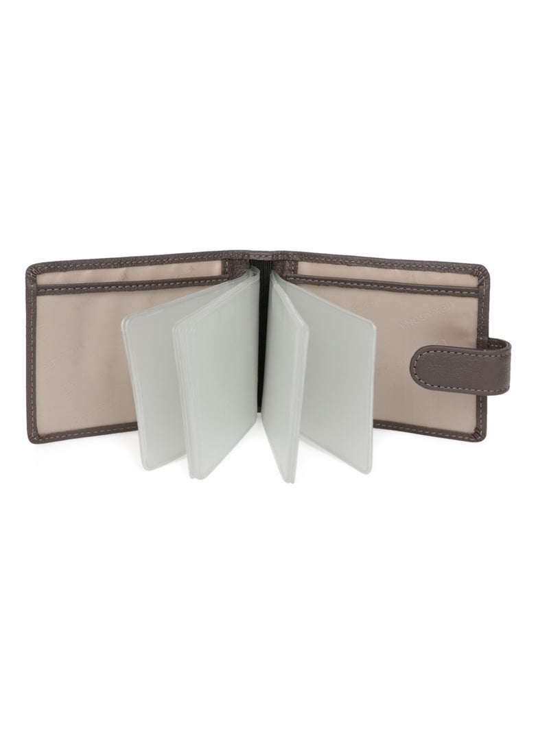 Portecartes  1 volet  Cuir CONFORT Taupe - Kiabi