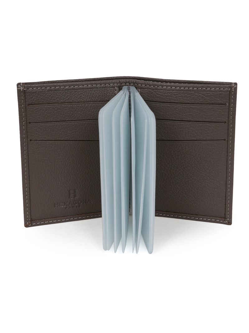 Portecartes  1 volet  Cuir CONFORT Taupe - Kiabi