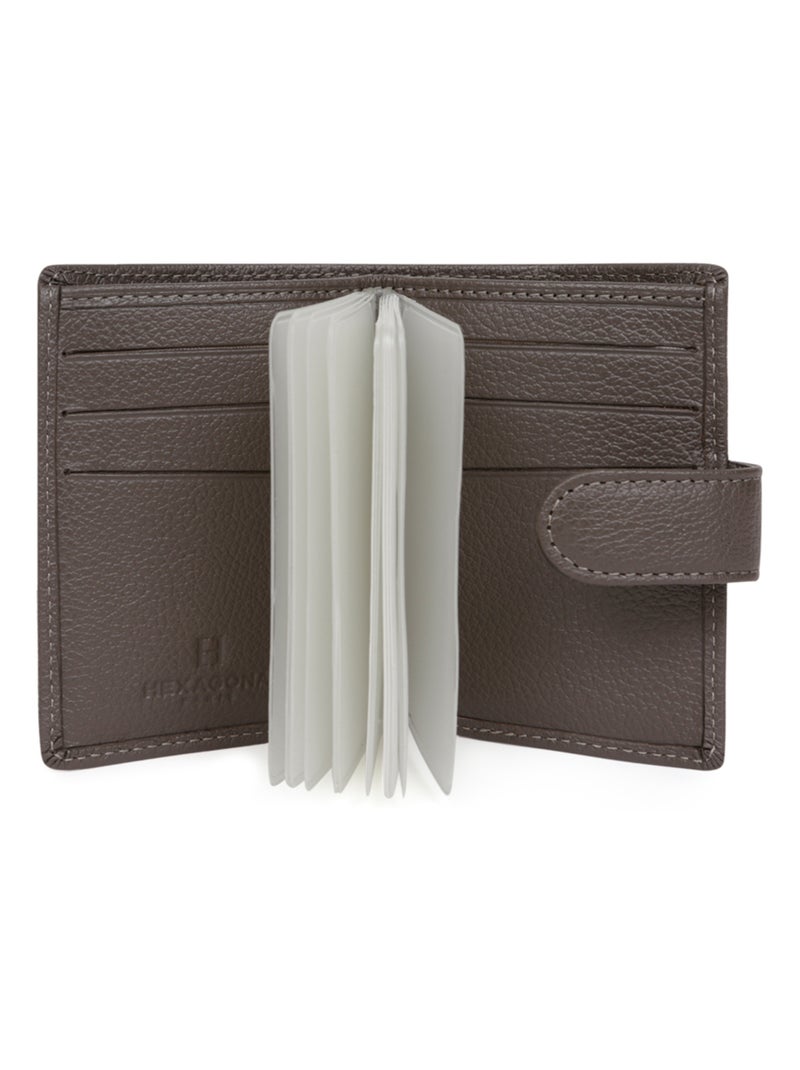 Portecartes  1 volet  Cuir CONFORT Taupe - Kiabi