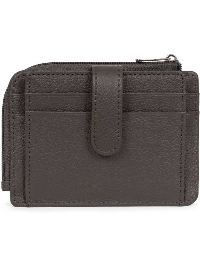 Portecartes  1 volet  Cuir CONFORT Taupe - Kiabi