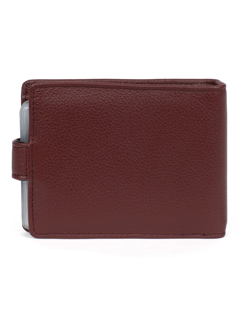 Portecartes  1 volet  Cuir CONFORT Violet prune - Kiabi