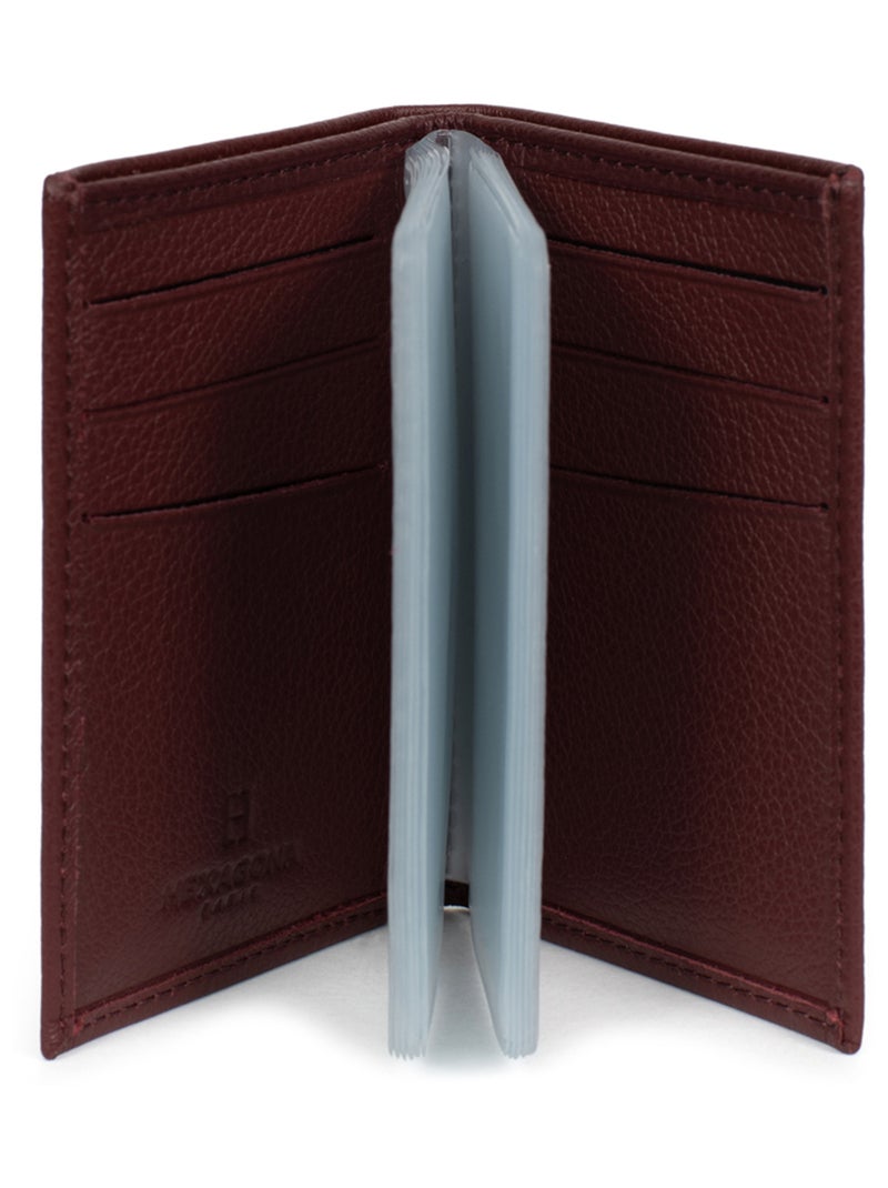Portecartes  1 volet  Cuir CONFORT Violet prune - Kiabi