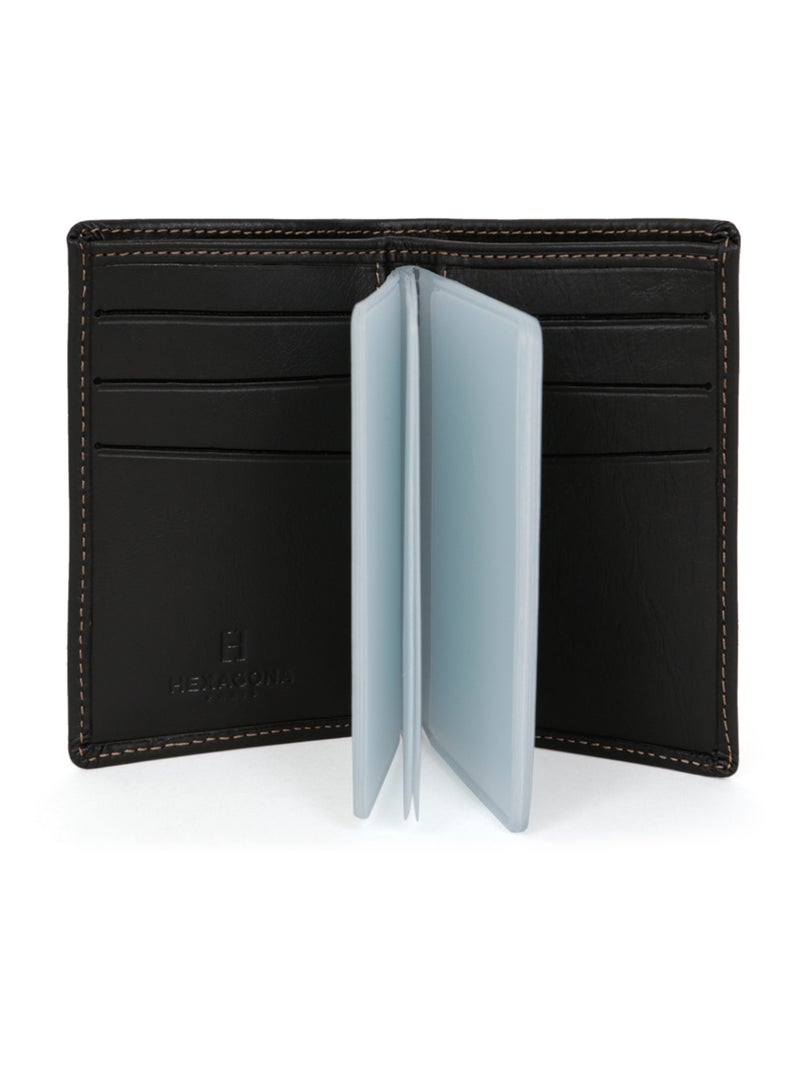 Portecartes  1 volet  Cuir FÉLIN Noir - Kiabi