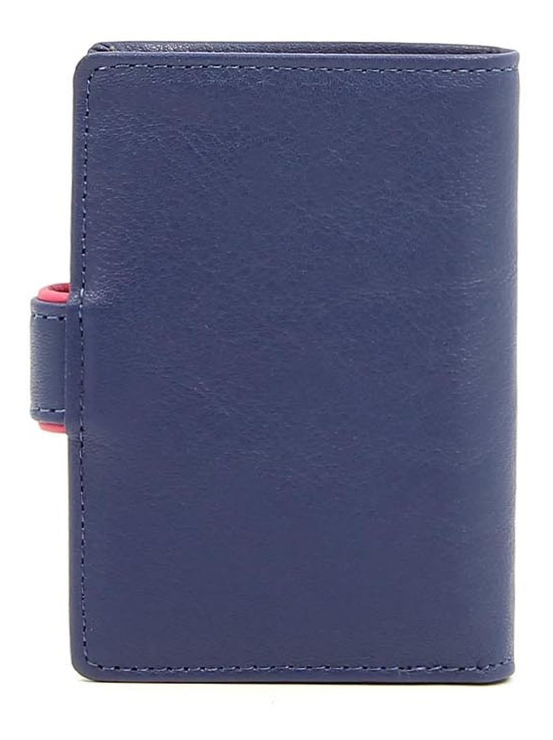 Portecartes  1 volet  Cuir MULTICO Bleu Multicolore - Kiabi