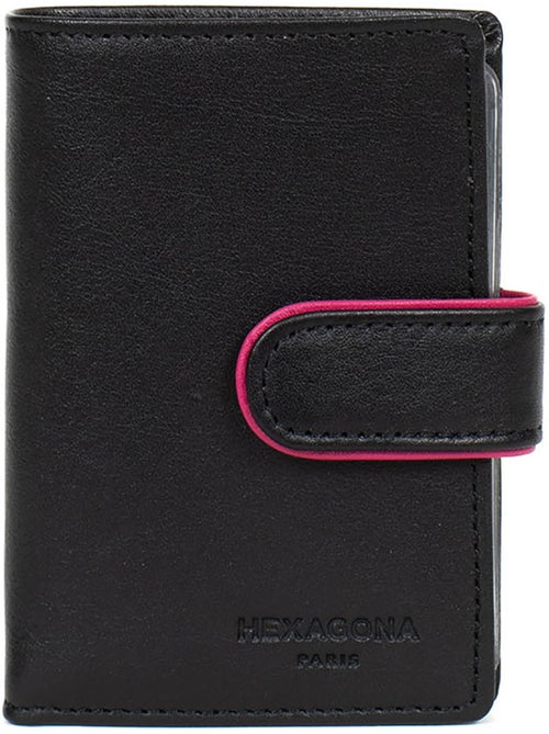 Portecartes  1 volet  cuir multico hexagona - Kiabi
