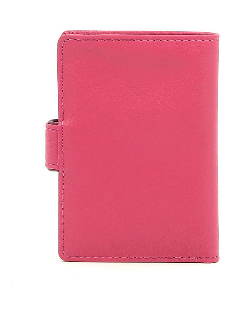 Portecartes  1 volet  Cuir MULTICO Rose fushia - Kiabi