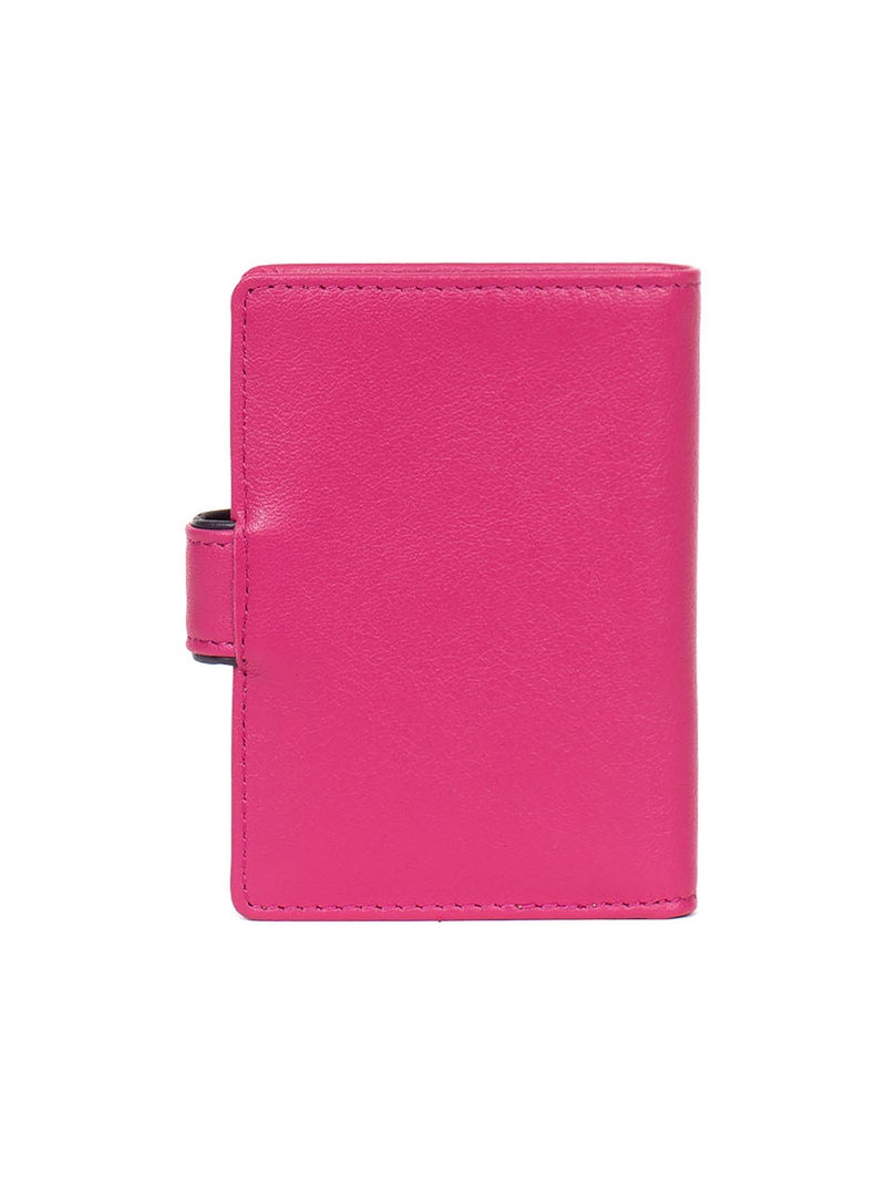 Portecartes  1 volet  Cuir MULTICO Rose fushia - Kiabi