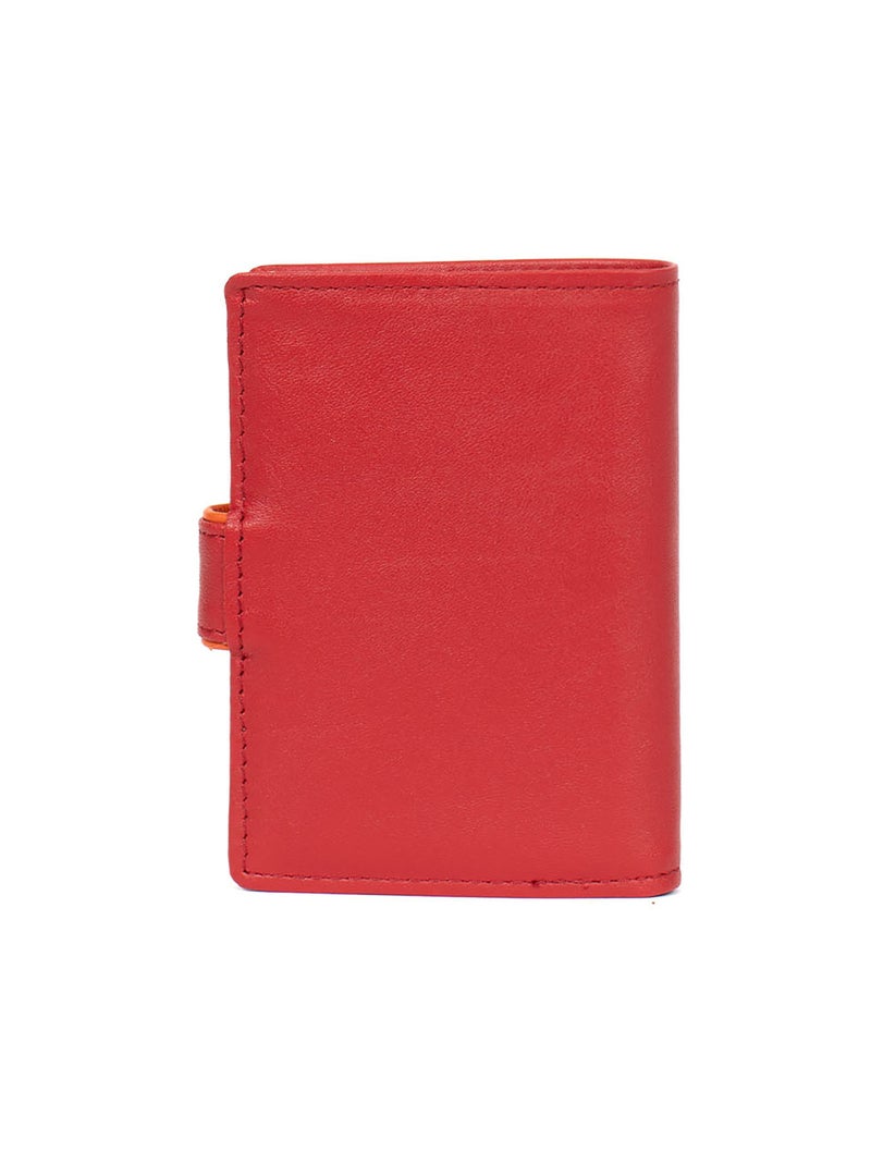 Portecartes  1 volet  Cuir MULTICO Rouge - Kiabi