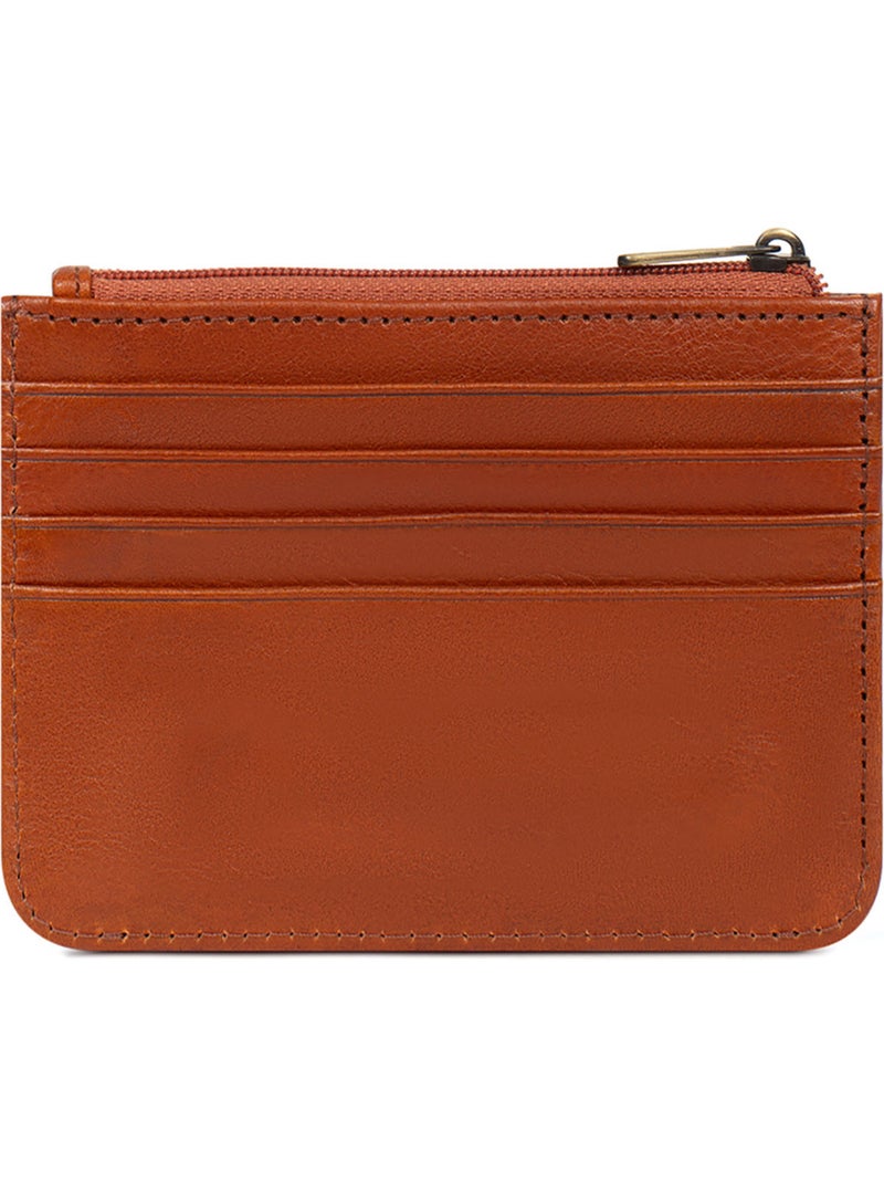 Portecartes  1 volet  Cuir ONDINE Cognac - Kiabi