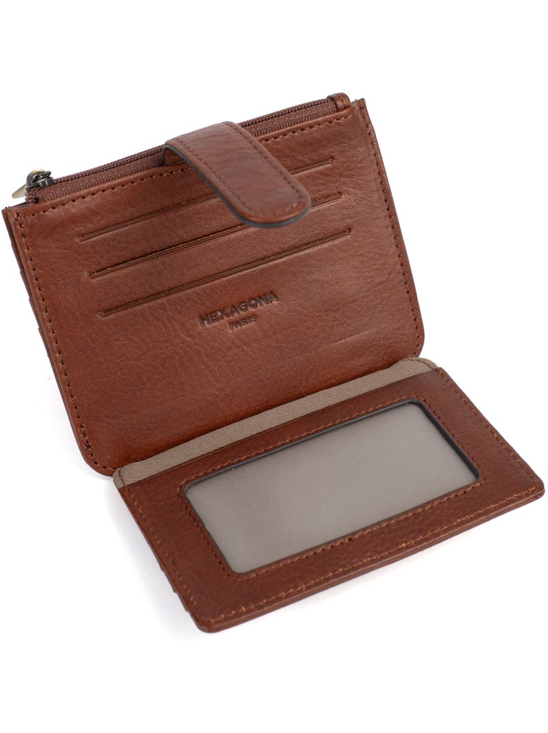 Portecartes  1 volet  Cuir ONDINE Marron - Kiabi