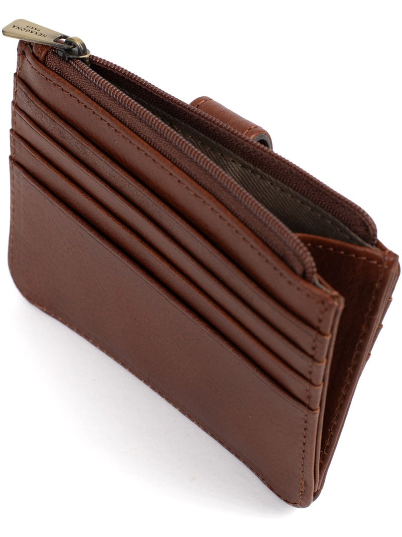 Portecartes  1 volet  Cuir ONDINE Marron - Kiabi