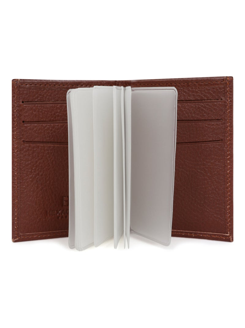 Portecartes  1 volet  Cuir RÉPUBLIQUE Marron - Kiabi