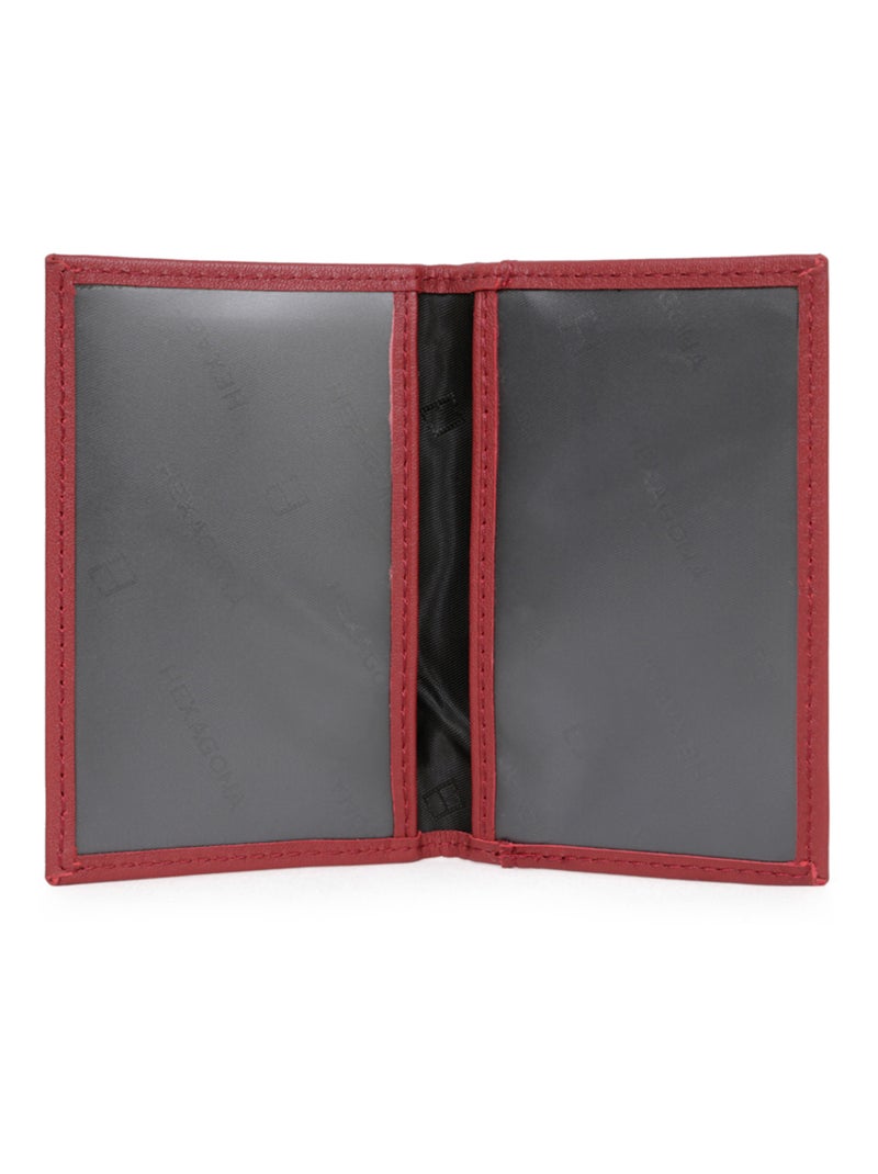 Portecartes  1 volet  Cuir SOFT Rouge - Kiabi