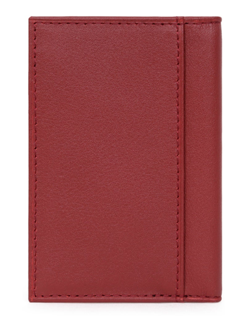 Portecartes  1 volet  Cuir SOFT Rouge - Kiabi