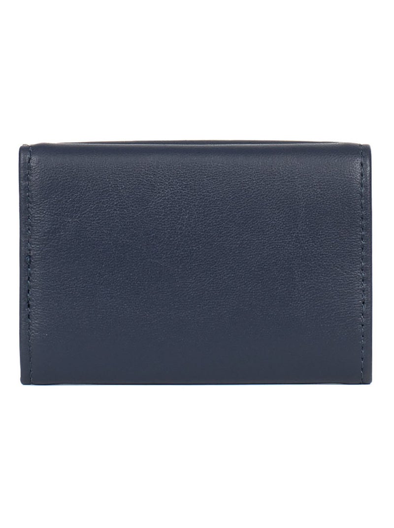 Portecartes  2 volets  Stop RFID  Cuir SOFT Bleu marine - Kiabi