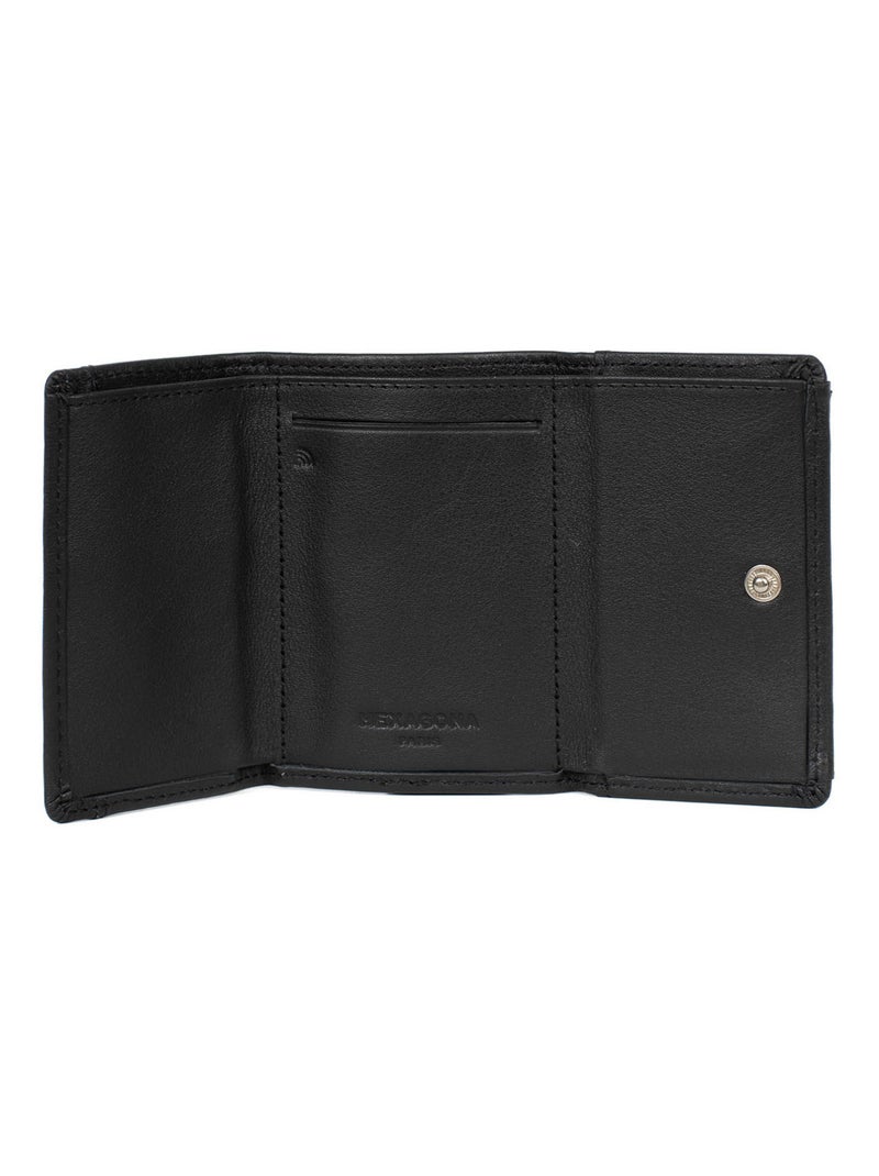 Portecartes  2 volets  Stop RFID  Cuir SOFT Noir - Kiabi