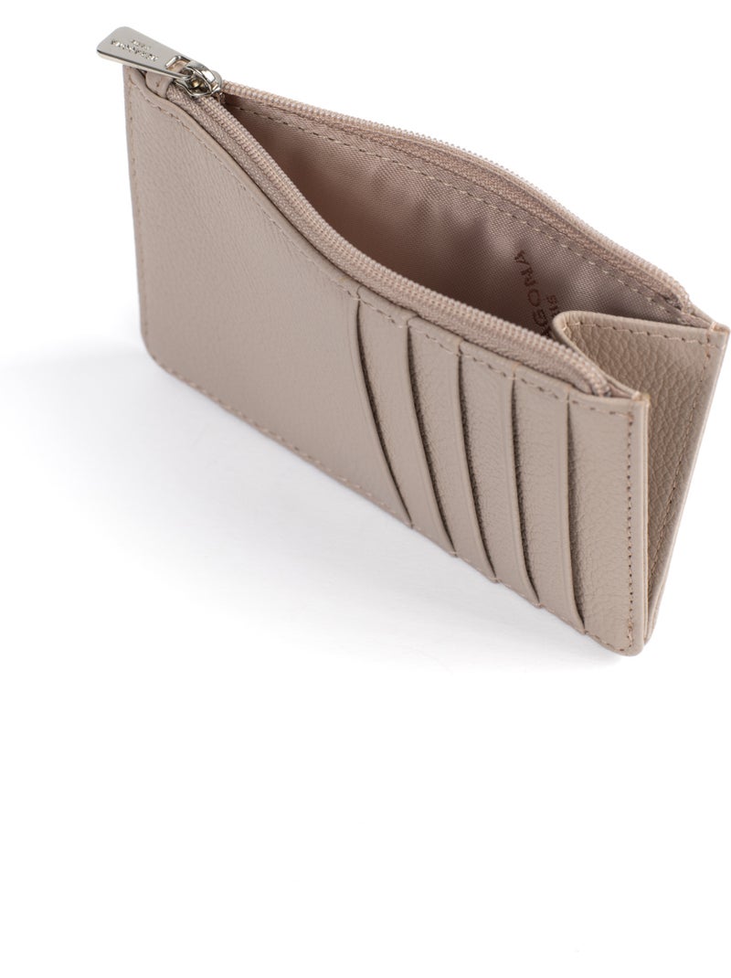 Portecartes  Cuir CONFORT Beige - Kiabi