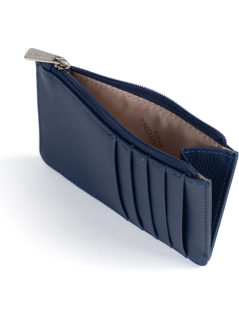 Portecartes  Cuir CONFORT Bleu - Kiabi