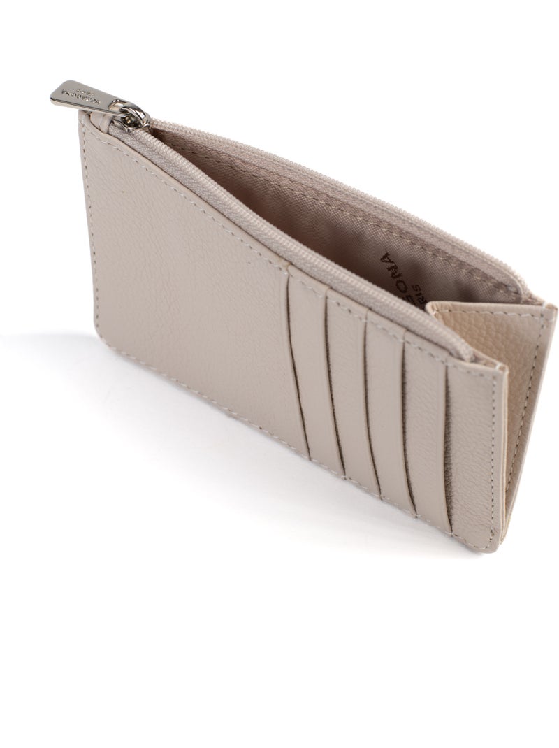Portecartes  Cuir CONFORT Ivoire - Kiabi