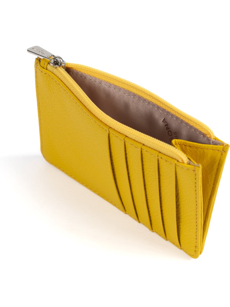 Portecartes  Cuir CONFORT Jaune - Kiabi