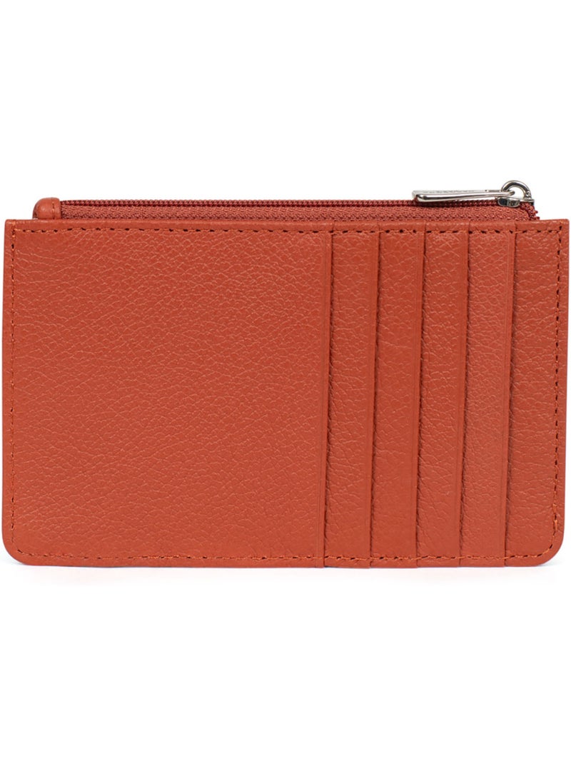 Portecartes  Cuir CONFORT Orange - Kiabi