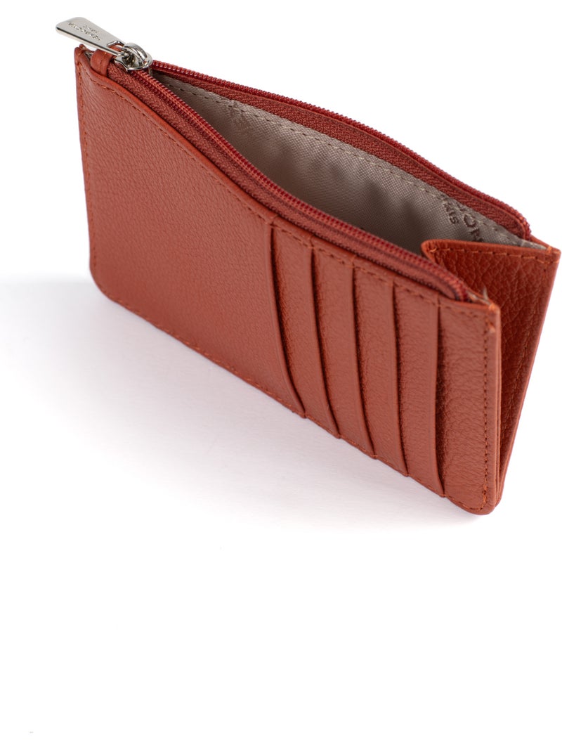 Portecartes  Cuir CONFORT Orange - Kiabi