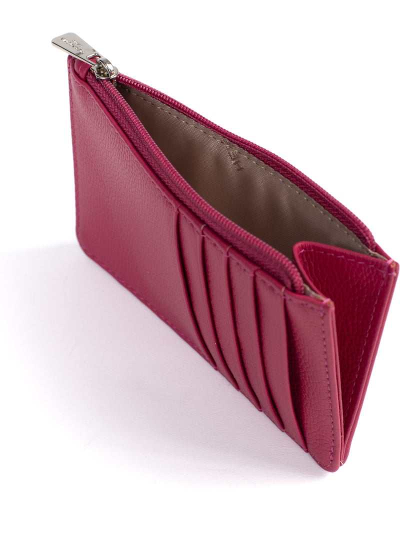 Portecartes  Cuir CONFORT Rose fushia - Kiabi