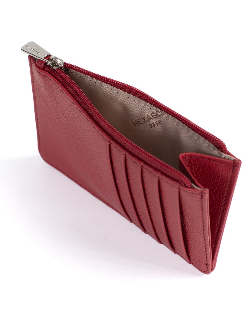 Portecartes  Cuir CONFORT Rouge foncé - Kiabi