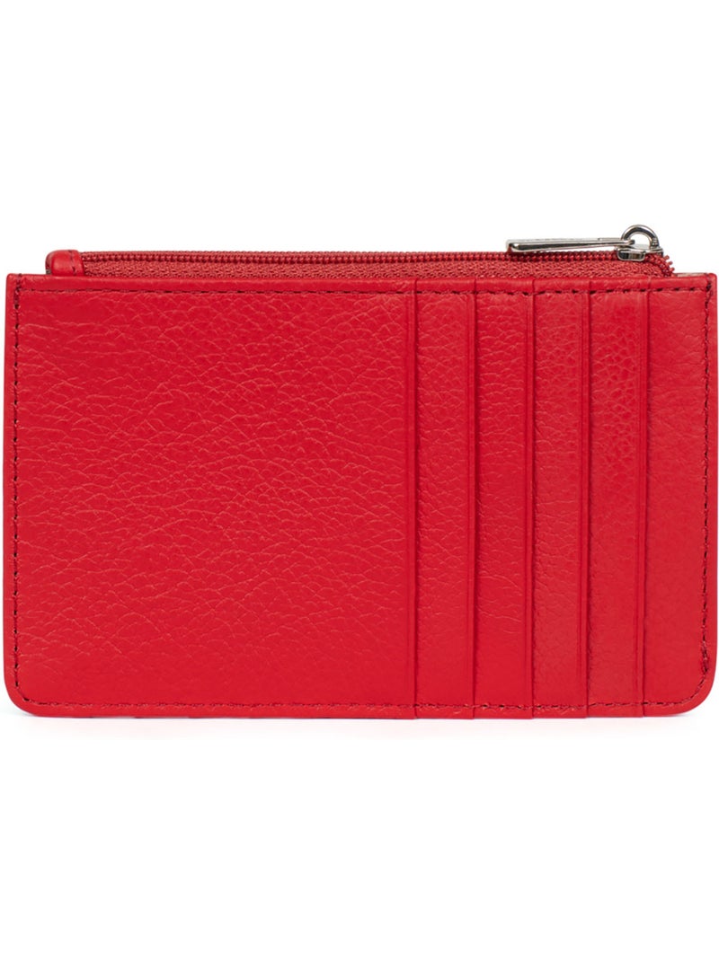 Portecartes  Cuir CONFORT Rouge tomate - Kiabi