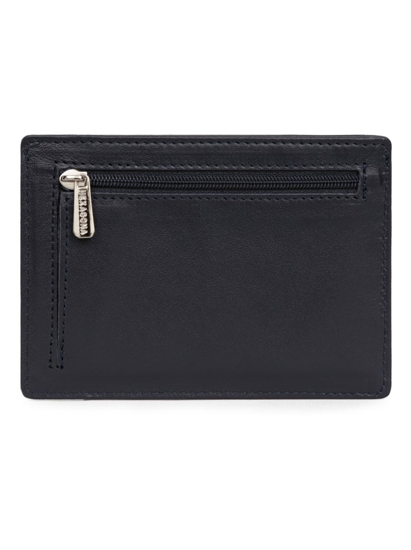 Portecartes  Cuir SOFT Bleu marine - Kiabi