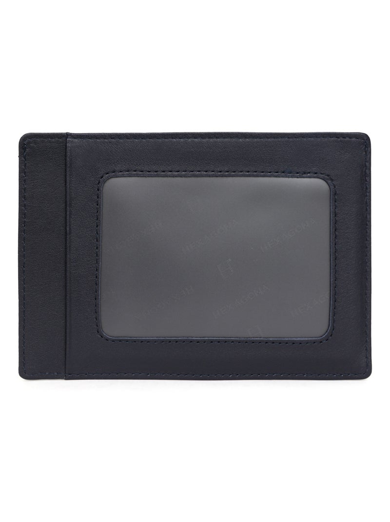 Portecartes  Cuir SOFT Bleu marine - Kiabi