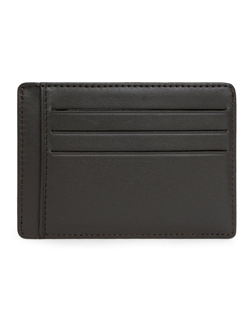 Portecartes  Cuir SOFT Marron - Kiabi