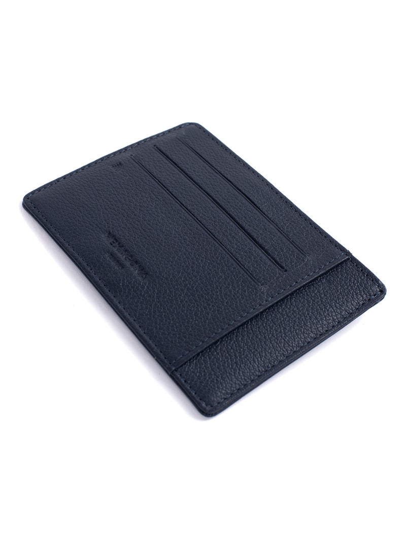 Portecartes  Stop RFID  Cuir CONFORT Bleu marine - Kiabi