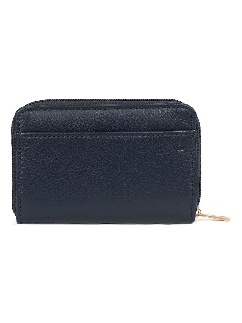 Portecartes  Stop RFID  Cuir CONFORT Bleu marine - Kiabi