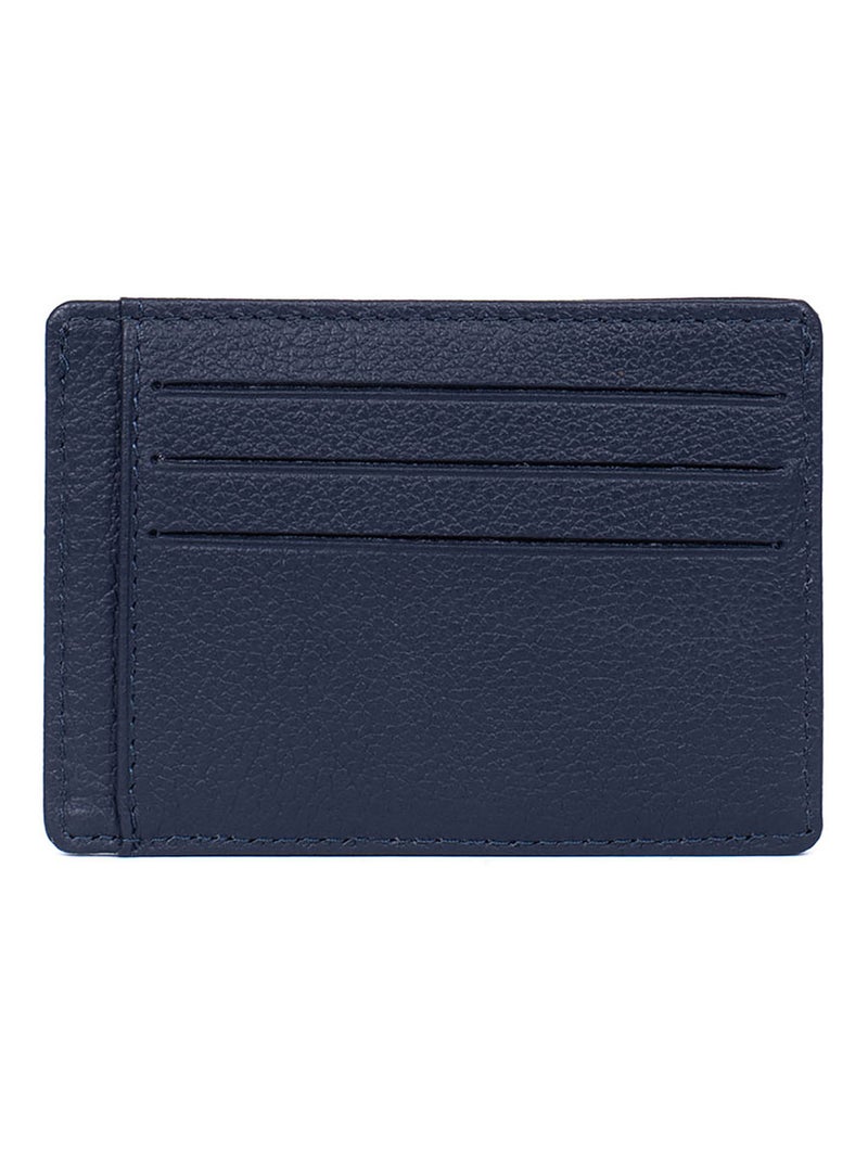 Portecartes  Stop RFID  Cuir CONFORT Bleu marine - Kiabi