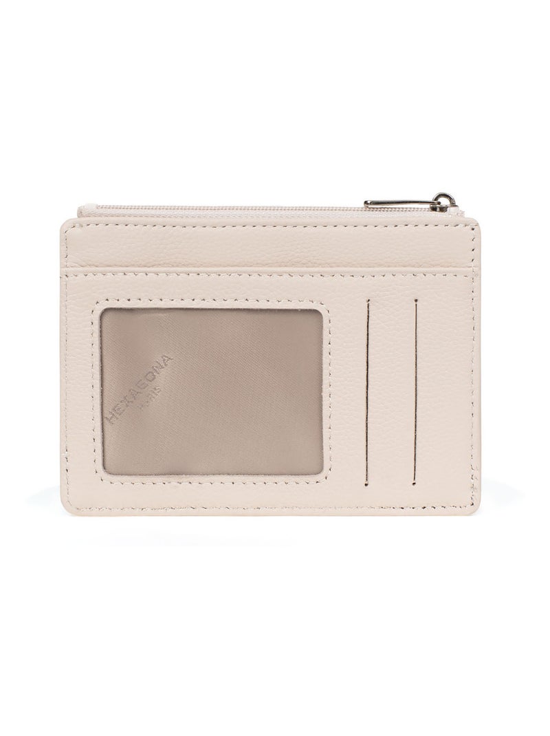 Portecartes  Stop RFID  Cuir CONFORT Ivoire - Kiabi