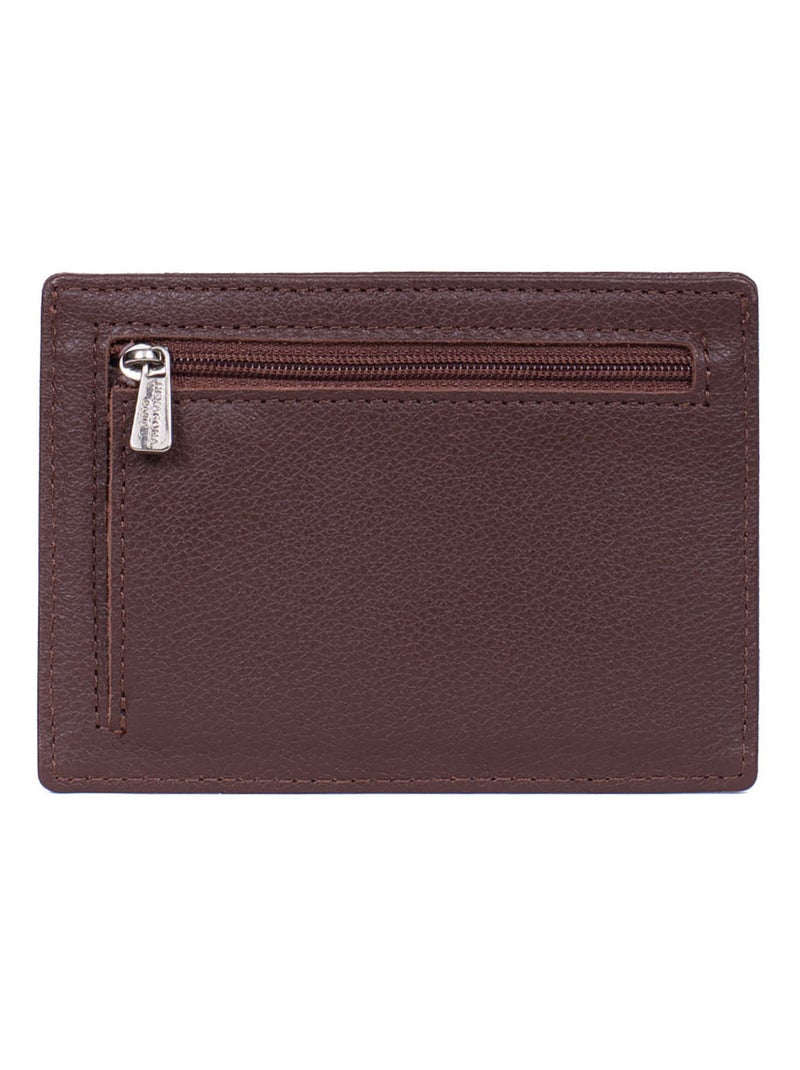 Portecartes  Stop RFID  Cuir CONFORT Marron chocolat - Kiabi