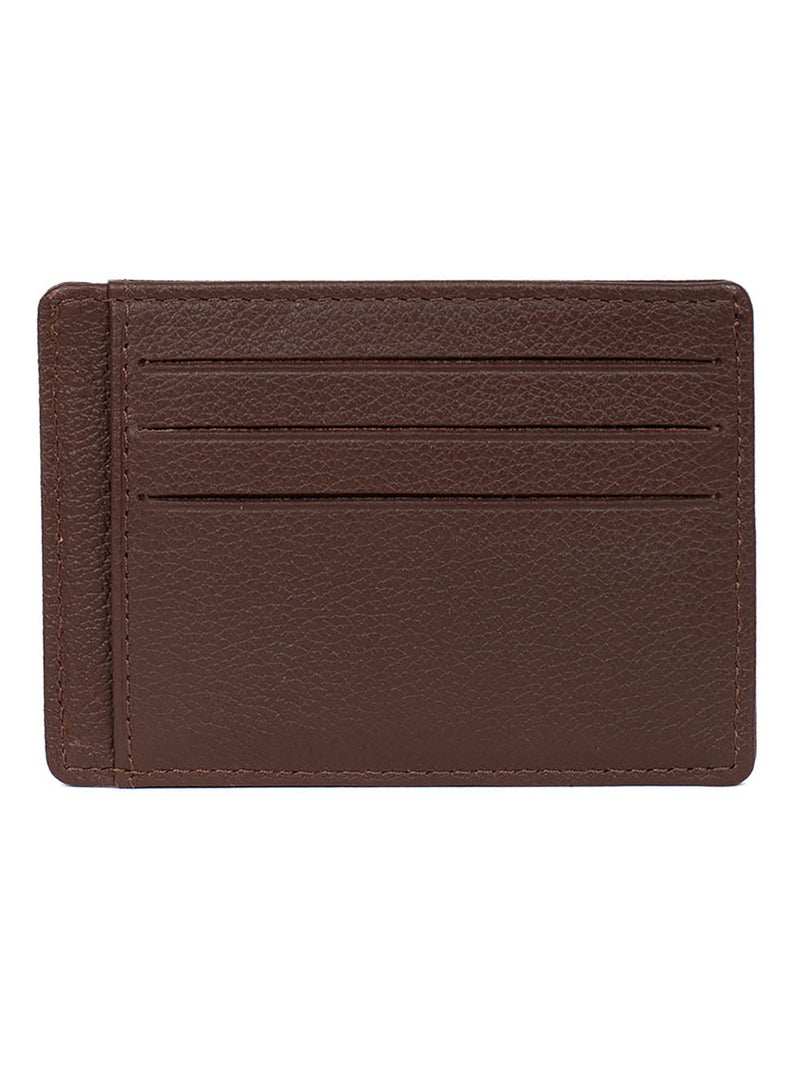 Portecartes  Stop RFID  Cuir CONFORT Marron chocolat - Kiabi