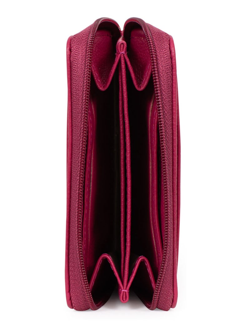 Portecartes  Stop RFID  Cuir CONFORT Rose fushia - Kiabi