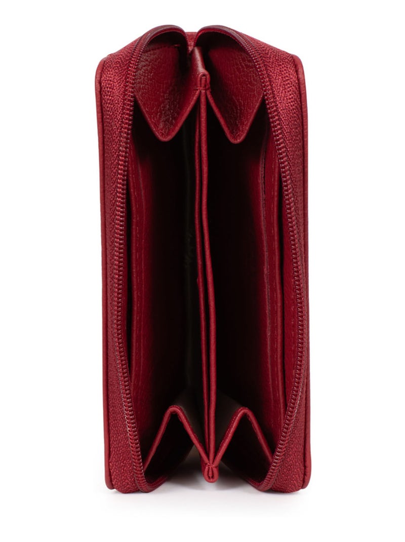 Portecartes  Stop RFID  Cuir CONFORT Rouge foncé - Kiabi