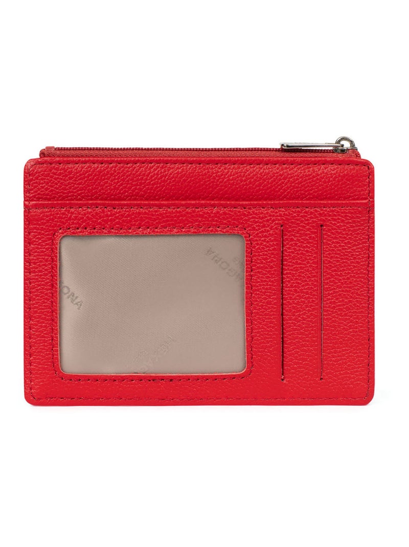 Portecartes  Stop RFID  Cuir CONFORT Rouge tomate - Kiabi